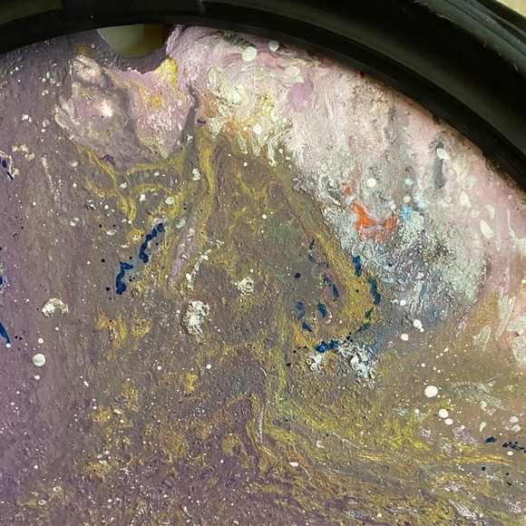 handmade Framed Cardboard Art Modern Acrylic Paint - Picture 5 of 14